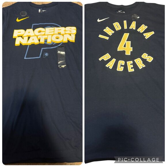 2 Nike Dri Fit Oladipo Indiana Pacers  And Pacer Nation NBA T Shirts Size L NWT - Picture 1 of 11